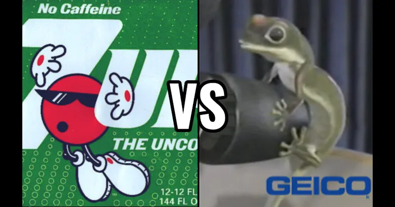7UP Spot (Cool Spot) vs. Geico Gecko
