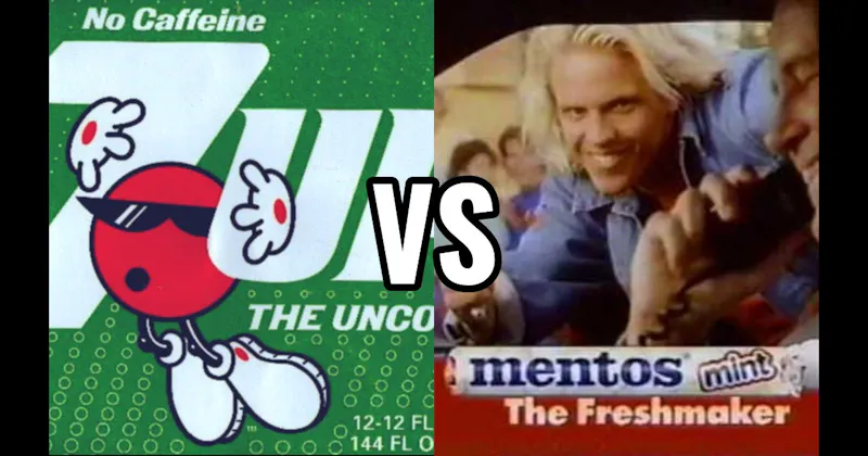 7UP Spot (Cool Spot) vs. “The Freshmaker” (Mentos)