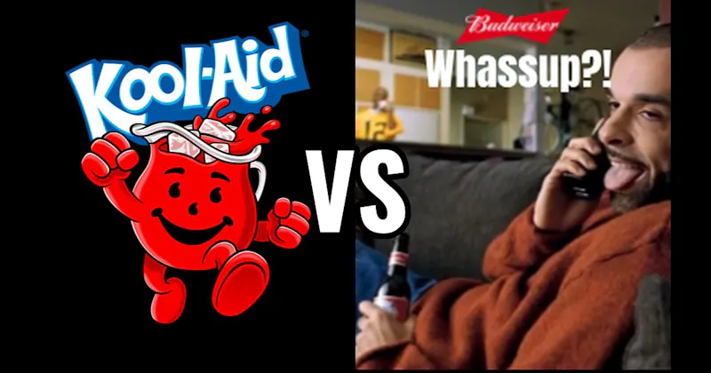 Kool-Aid Man vs. “Whassup?!” (Budweiser)