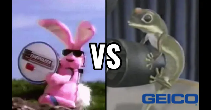 Energizer Bunny vs. Geico Gecko