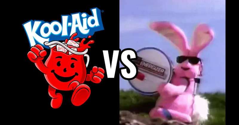 Energizer Bunny vs. Kool-Aid Man