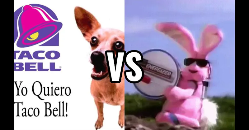 Energizer Bunny vs. Taco Bell Chihuahua (Taco Bell)