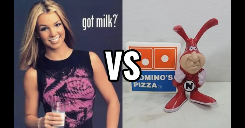 The Noid (Domino’s) vs. “Got Milk?” Milk Mustache