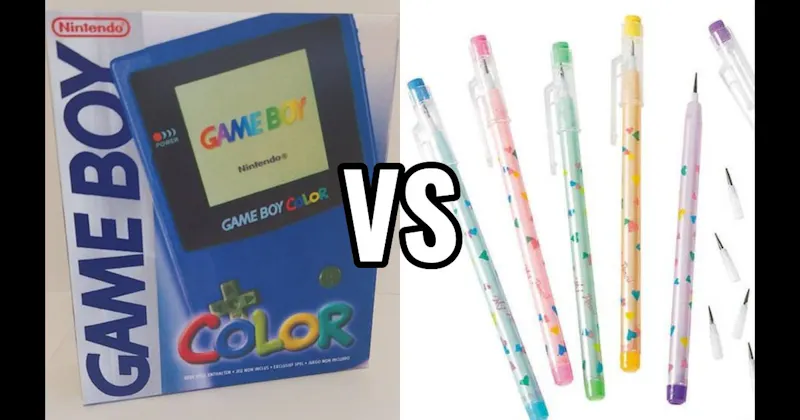Game Boy Color vs. Mechanical Pencils