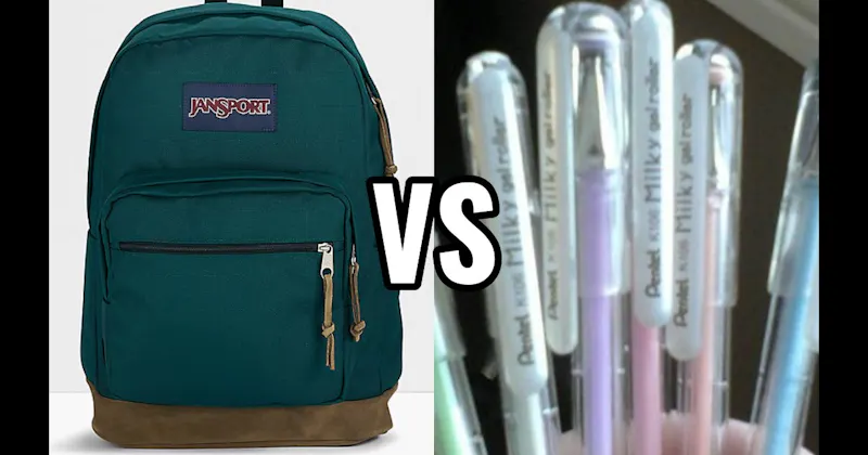 Gel Pens vs. Jansport Backpack