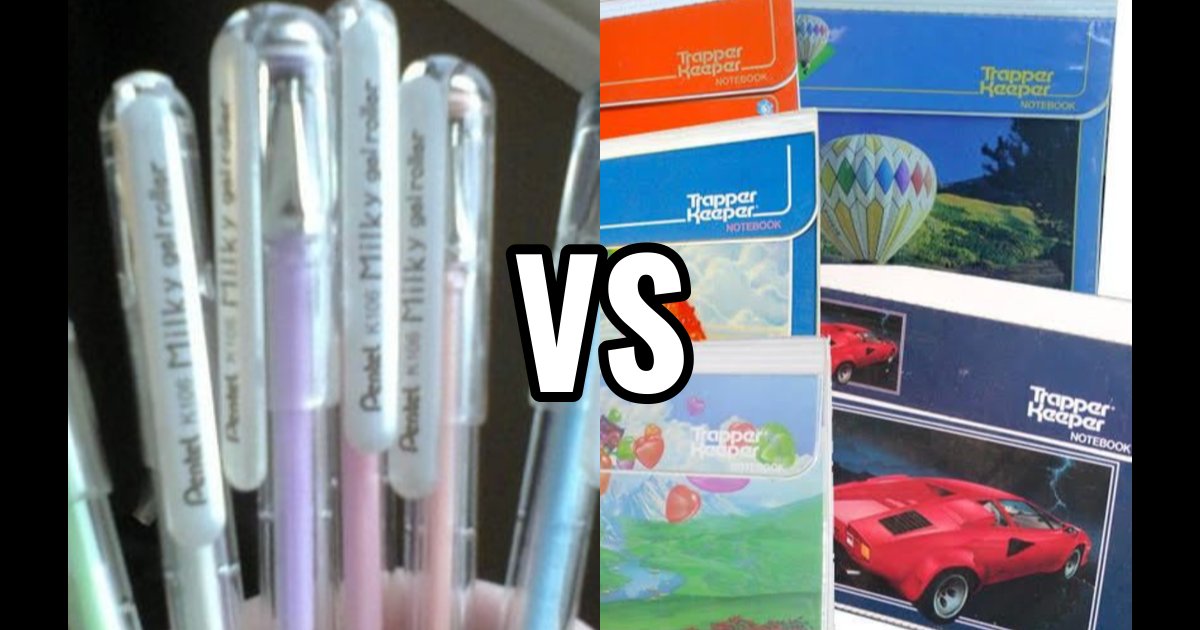 Gel Pens vs Trapper Keeper - Which 90s School Essential is Better?