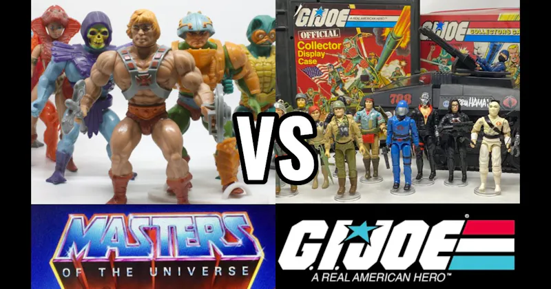 G.I. Joe: A Real American Hero (Hasbro)  vs. Masters of the Universe (Mattel, 1982–1987)