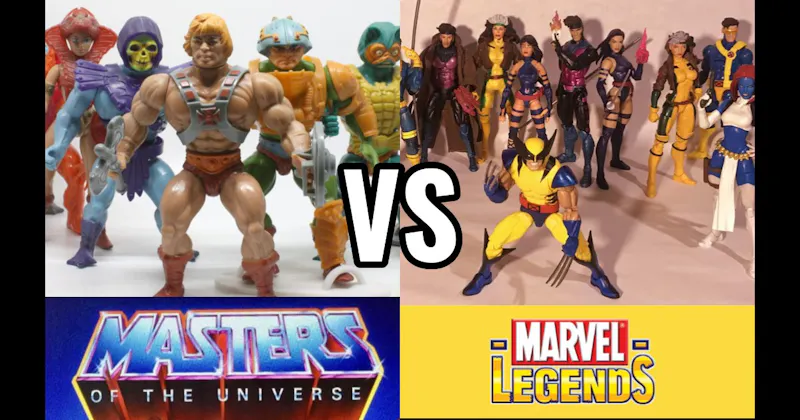 Marvel Legends (Toy Biz → Hasbro) vs. Masters of the Universe (Mattel, 1982–1987)