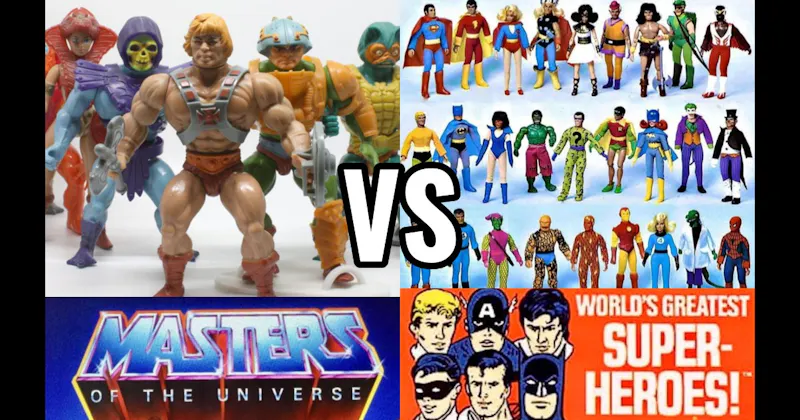 Masters of the Universe (Mattel, 1982–1987) vs. Mego World’s Greatest Super Heroes (1972–1982)