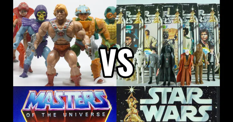 Masters of the Universe (Mattel, 1982–1987) vs. Star Wars (Kenner → Hasbro, 1977–present)