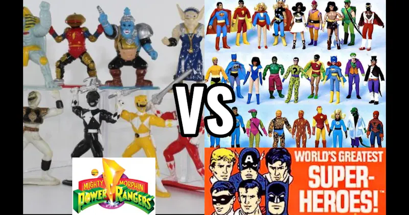 Mego World’s Greatest Super Heroes (1972–1982) vs. Power Rangers (Bandai, 1993–present)