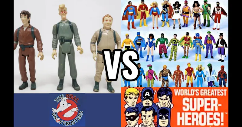 Mego World’s Greatest Super Heroes (1972–1982) vs. The Real Ghostbusters (Kenner, 1986–1991)