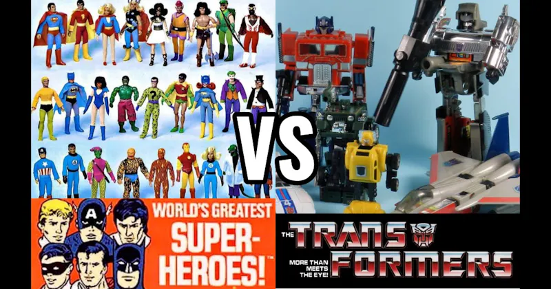 Mego World’s Greatest Super Heroes (1972–1982) vs. Transformers (Hasbro, 1984–present)