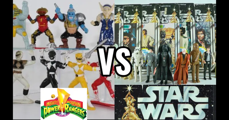 Power Rangers (Bandai, 1993–present) vs. Star Wars (Kenner → Hasbro, 1977–present)