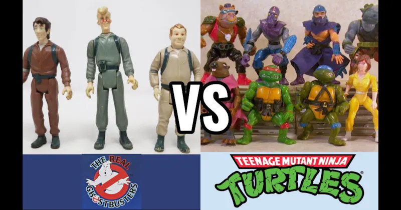 Teenage Mutant Ninja Turtles (Playmates, 1988–present) vs. The Real Ghostbusters (Kenner, 1986–1991)