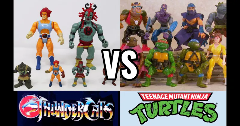 Teenage Mutant Ninja Turtles (Playmates, 1988–present) vs. ThunderCats (LJN, 1985–1987)