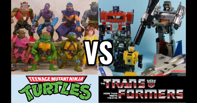 Teenage Mutant Ninja Turtles (Playmates, 1988–present) vs. Transformers (Hasbro, 1984–present)