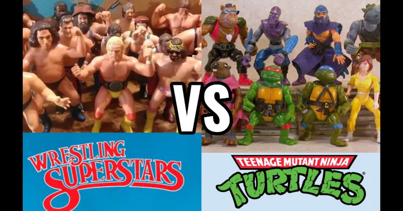Teenage Mutant Ninja Turtles (Playmates, 1988–present) vs. WWF Wrestling Superstars (LJN, 1985–1994)