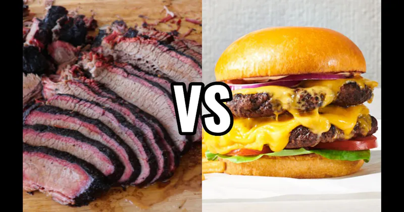 Barbecue Brisket vs. Cheeseburger