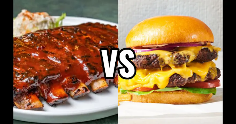 BBQ Ribs vs. Cheeseburger