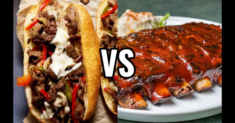 BBQ Ribs vs. Philly Cheesesteak