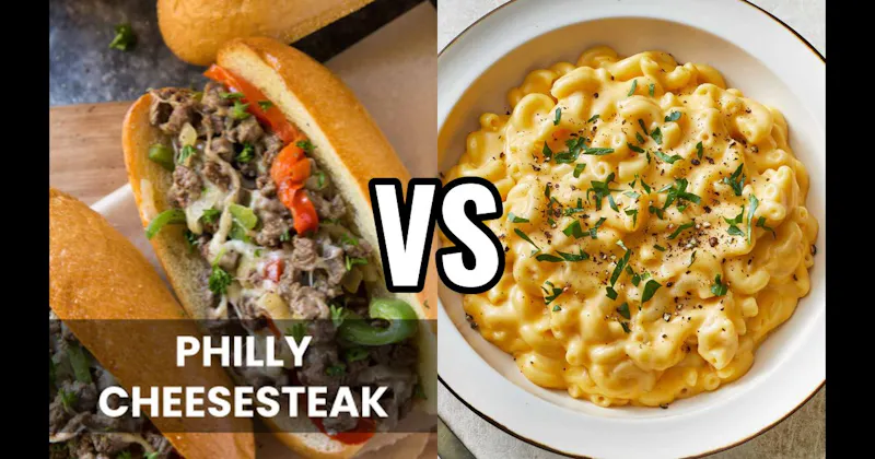 Macaroni and Cheese vs. Philly Cheesesteak