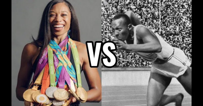 Allyson Felix vs. Jesse Owens