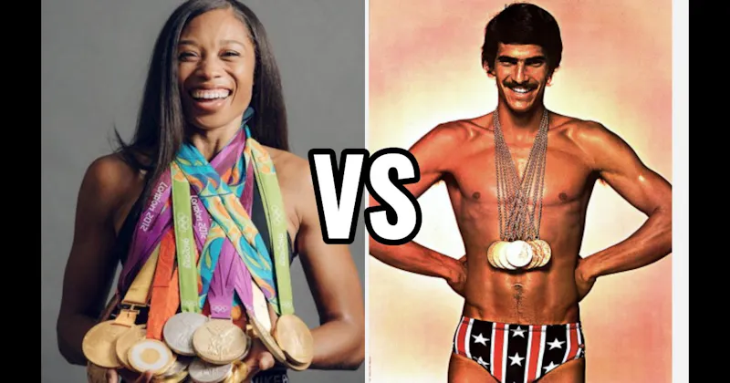 Allyson Felix vs. Mark Spitz