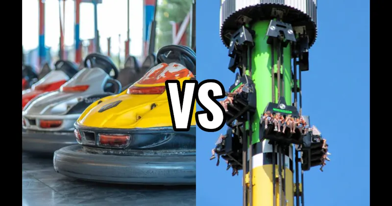 Bumper Cars vs. Drop Tower
