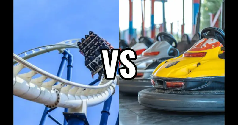Bumper Cars vs. Steel Roller Coaster