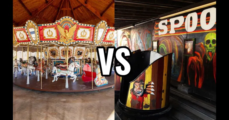 Carousel vs. Haunted Dark Ride