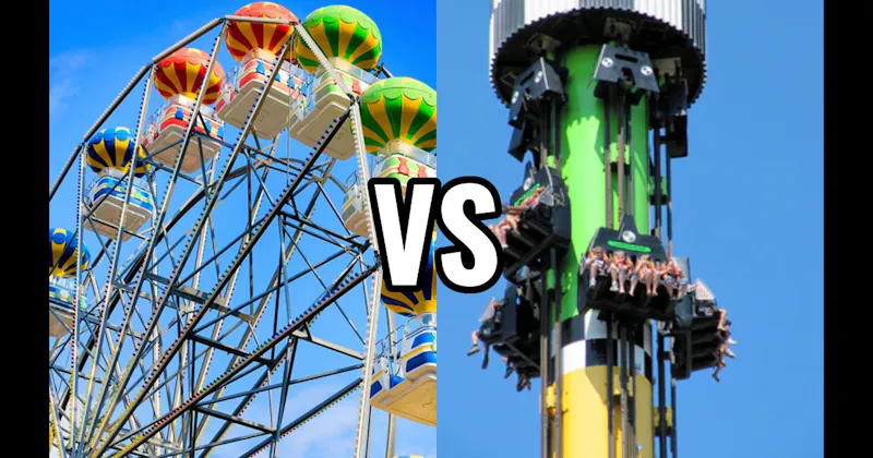 Drop Tower vs. Ferris Wheel