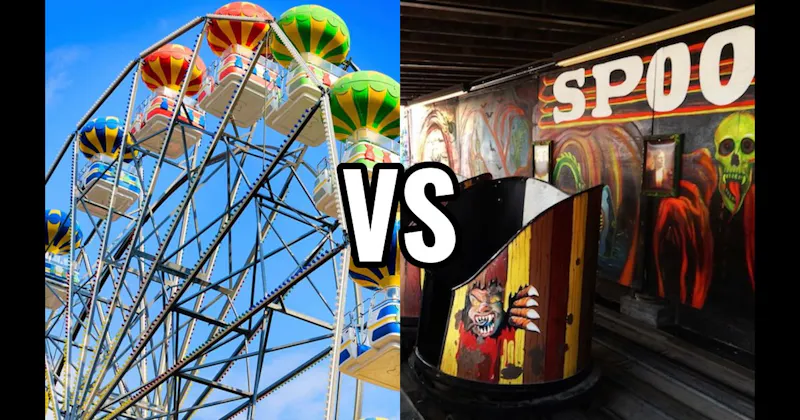 Ferris Wheel vs. Haunted Dark Ride