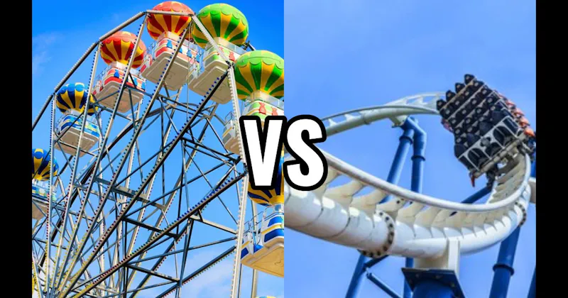 Ferris Wheel vs. Steel Roller Coaster