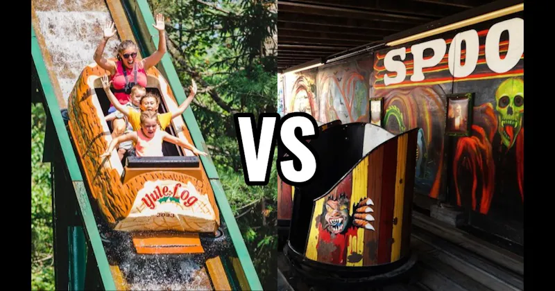 Haunted Dark Ride vs. Log Flume