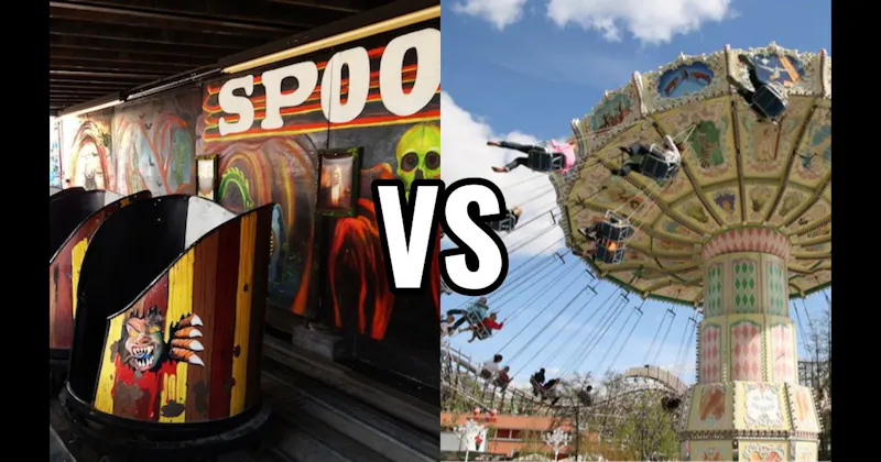 Haunted Dark Ride vs. Swing Ride
