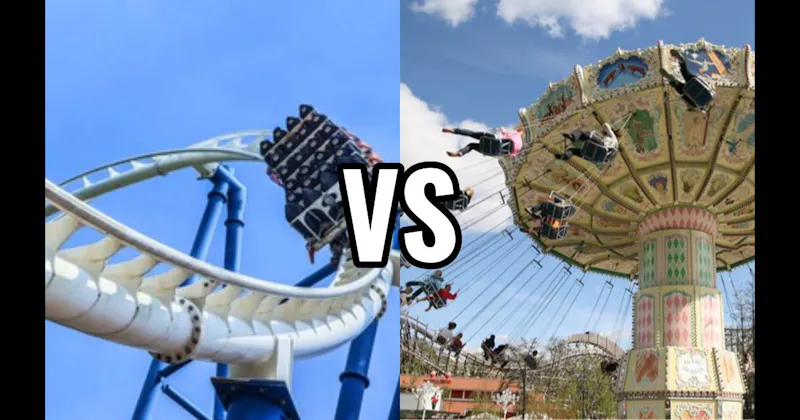 Steel Roller Coaster vs. Swing Ride