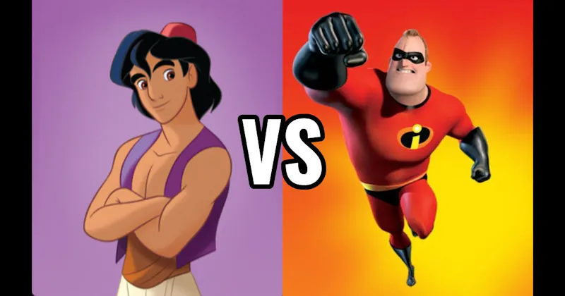 Aladdin (Aladdin) vs. Mr. Incredible (The Incredibles)