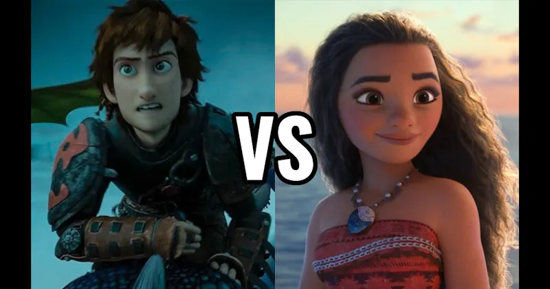 Hiccup (How to Train Your Dragon) vs. Moana (Moana)