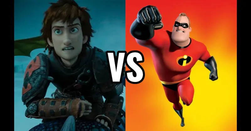Hiccup (How to Train Your Dragon) vs. Mr. Incredible (The Incredibles)
