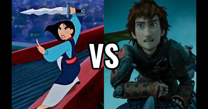 Hiccup (How to Train Your Dragon) vs. Mulan (Mulan)