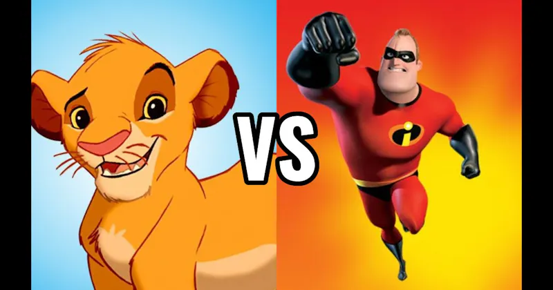Mr. Incredible (The Incredibles) vs. Simba (Lion King)