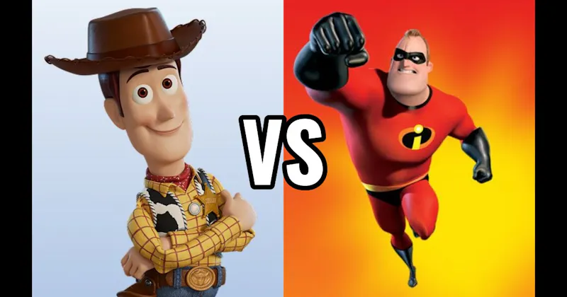 Mr. Incredible (The Incredibles) vs. Woody (Toy Story)