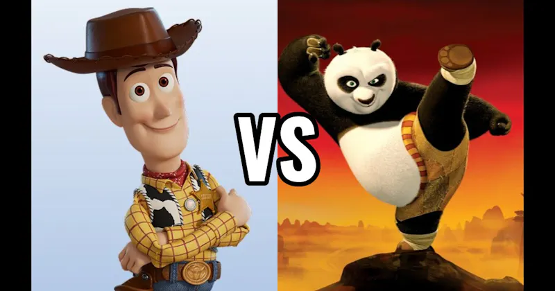 Po (Kung Fu Panda) vs. Woody (Toy Story)
