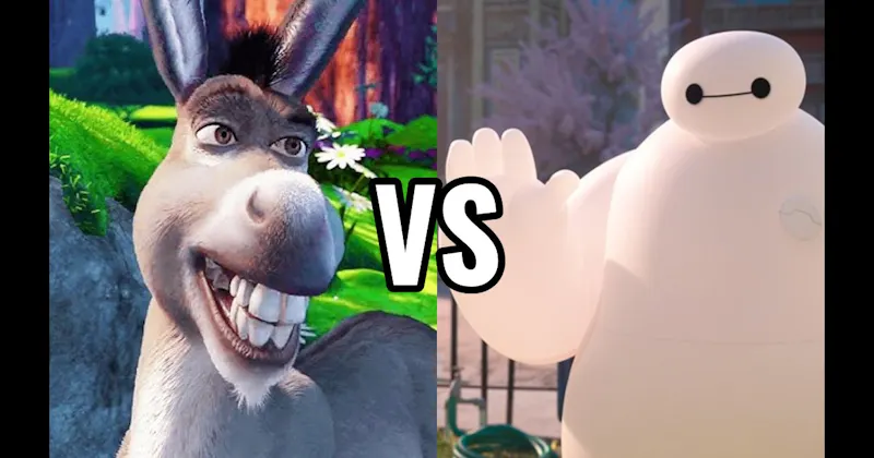 Baymax (Big Hero 6) vs. Donkey (Shrek)
