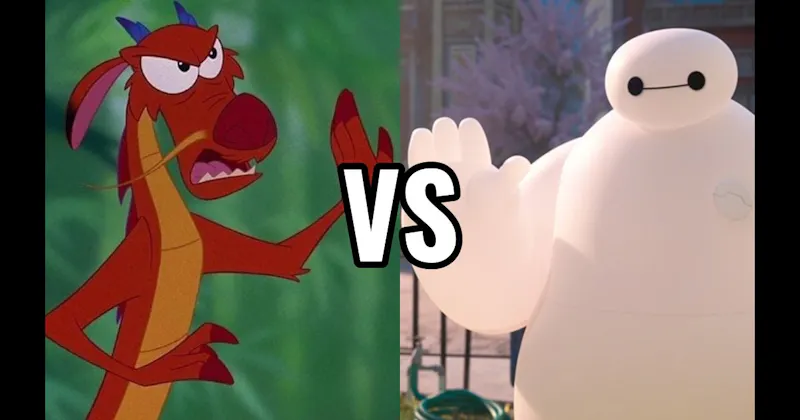 Baymax (Big Hero 6) vs. Mushu (Mulan)