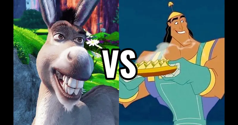 Donkey (Shrek) vs. Kronk (Emperor’s New Groove)