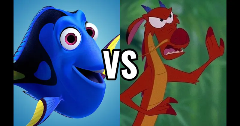 Dory (Finding Nemo) vs. Mushu (Mulan)