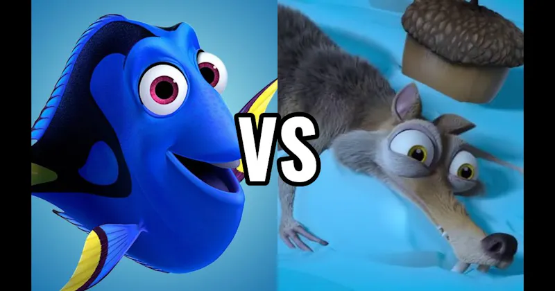 Dory (Finding Nemo) vs. Scrat (Ice Age)