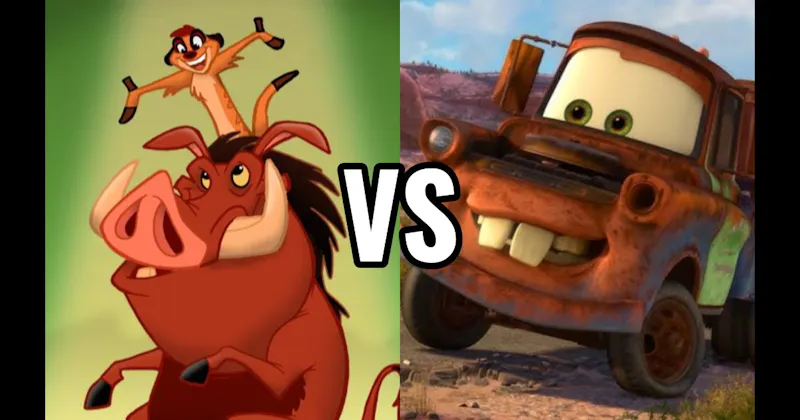 Mater (Cars) vs. Timon & Pumbaa (Lion King)